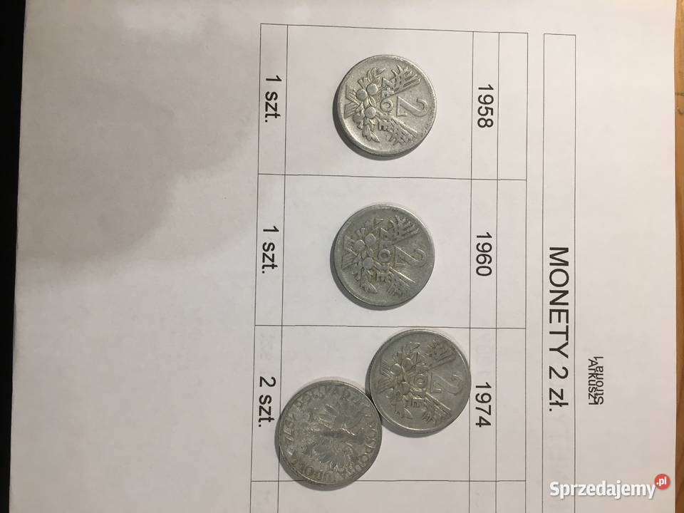 Monety polskie z epoki komunizmu warmińsko-mazurskie Olsztyn