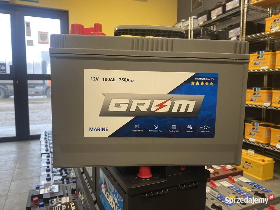 Akumulator GROM Marine 12V 100Ah 750A EN Łódź sprzedam