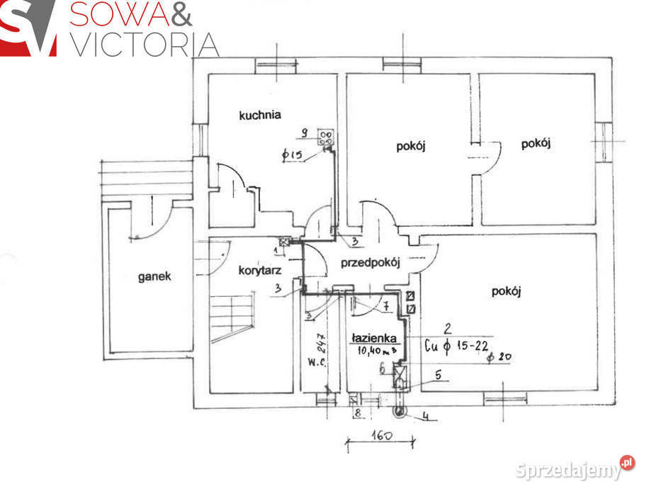 Parter w trzyrodzinnej willi w Jaworze sprzedam