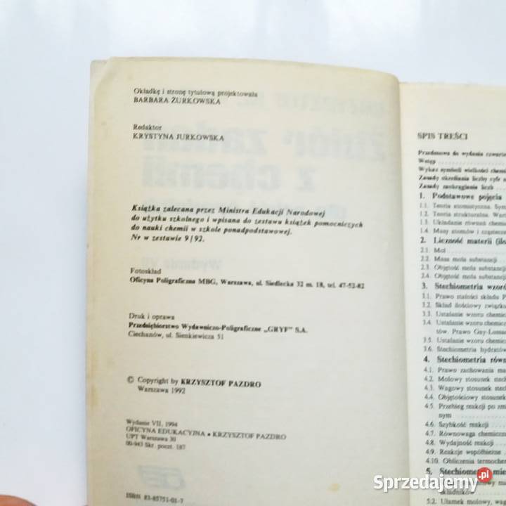 Krzysztof Pazdro Zbiór zadań z chemii szkół Łódź