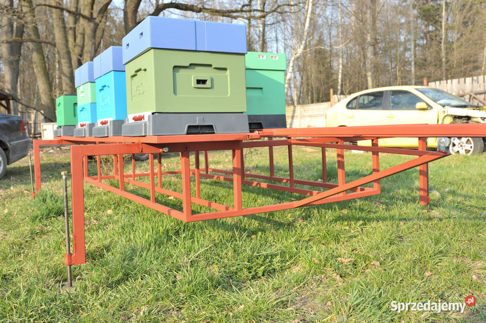 Zabudowa przyczepki platformą do przewozu uli Odrowąż