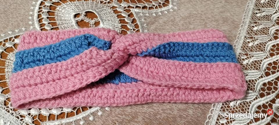 Ręcznie robiona opaska na głowę ciepła Częstochowa