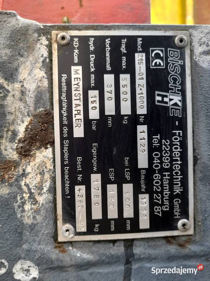 Widły hydrauliczne kujawsko-pomorskie Mogilno