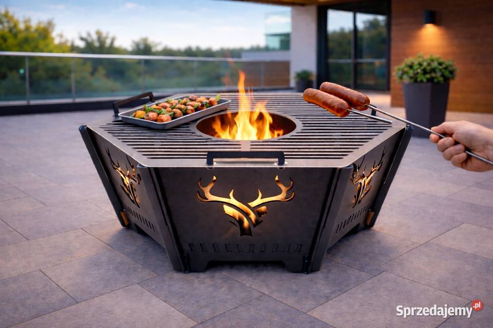 Palenisko Ogrodowe PREMIUM 2w1 Grill Stal 3 mm