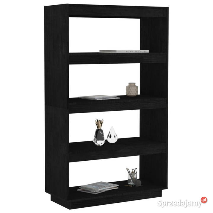 Regałprzegroda czarny 80x35x135 drewno sosnowe Warszawa