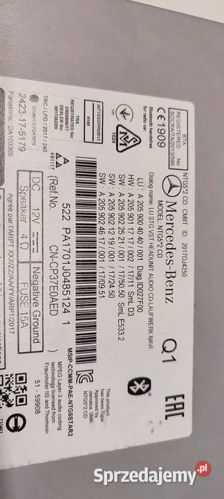 MERCEDES GLC W253 X253 RADIO NAWIGACJA osobowe