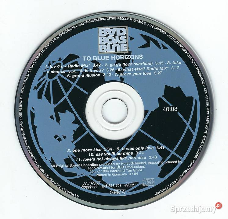 CD Bad Boys Blue To Blue Horizons 1994 Intercord pop Brwinów