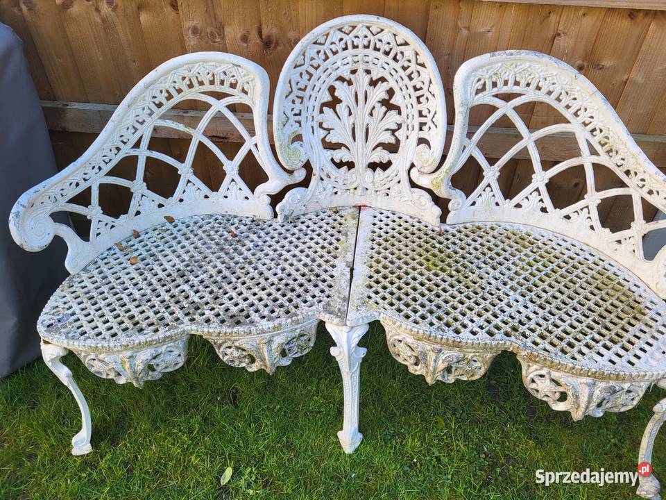 aluminiowa ławka ogrodowa barokowy styl idealna Ławy i ławki Ciepielów sprzedam