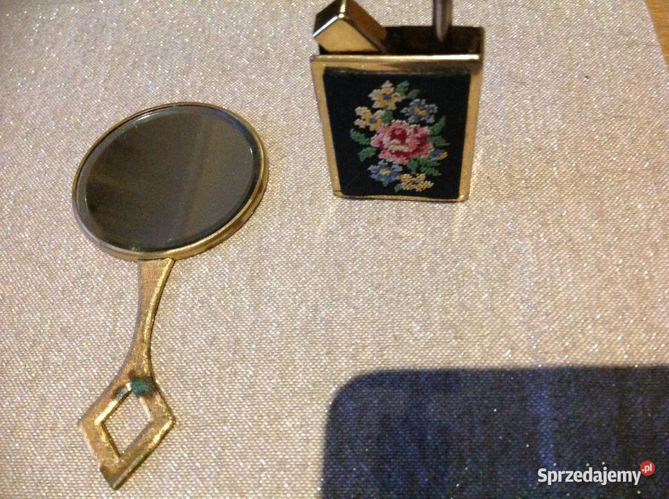 Stara Perfumetka Lusterko Zestaw Toaletowy Nowa Sól