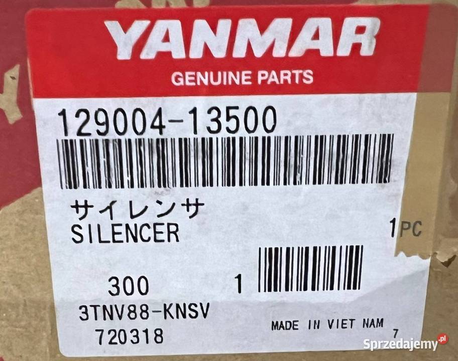 Yanmar 12900412500 3TNV88KNSV Tłumik kaseta Poznań