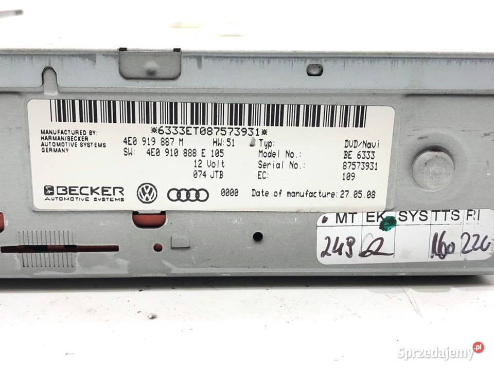 CZYTNIK NAWIGACJI AUDI A6 C6 4E0919887M 0411 osobowe