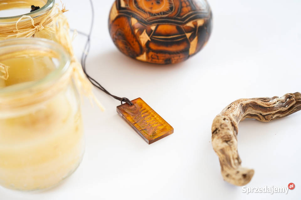 Prostokątny wisiorek 39 artystyczny abstrakcyjny Warszawa