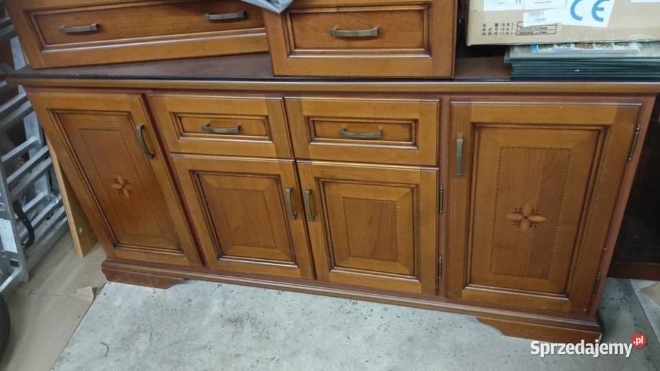 Komplet mebli lite drewniane fronty stół ława Meble do salonu Rzeszów sprzedam