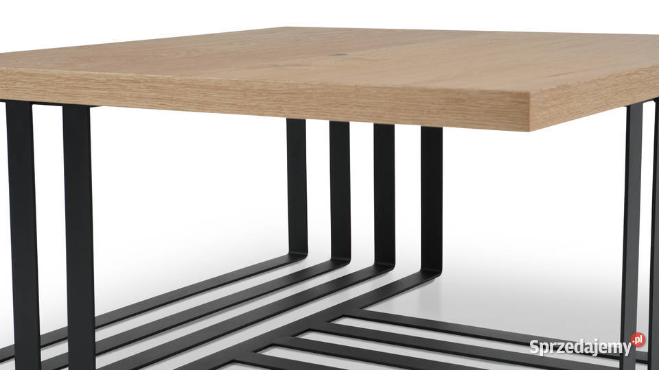 Stolik Loft Dąb Naturalny Czarna Podstawa 85 x Toruń