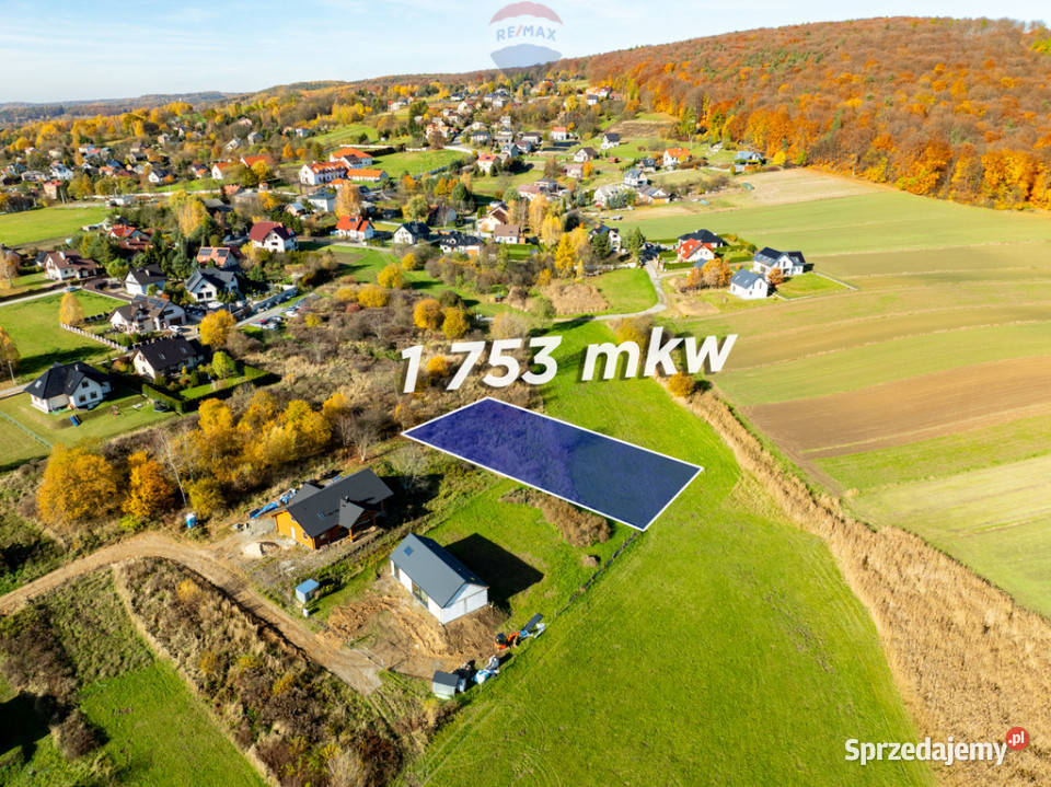 Budowlana działka w Siedlcu Krzeszowice 1753m2