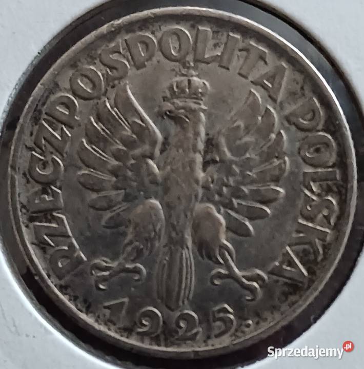 1 Złoty Żniwiarka 1925 r z kropkąmennica Konin