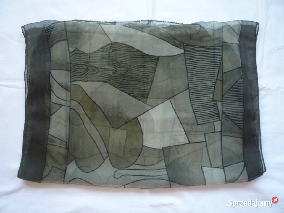 Zielony cienki szaliczek Apaszka 125 x 50