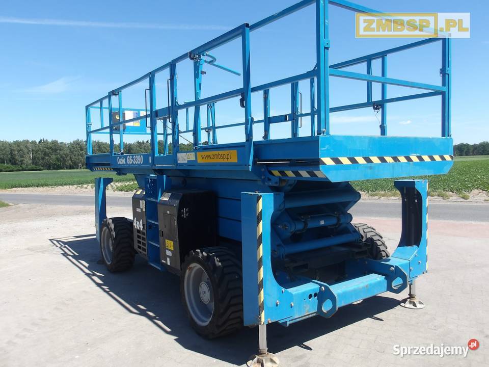 Podnośnik nożycowy spalinowy Genie GS3390 RT 4x4 Dźwigi, podnośniki Pleszew sprzedam