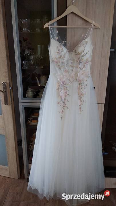 Suknia ślubna Papilio 2025 dodatki kwiaty 3Dstan 86cm Łódź