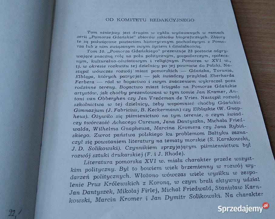 Zasłużeni ludzie Pomorza XVI wieku Pomorze miękka Gdańsk sprzedam