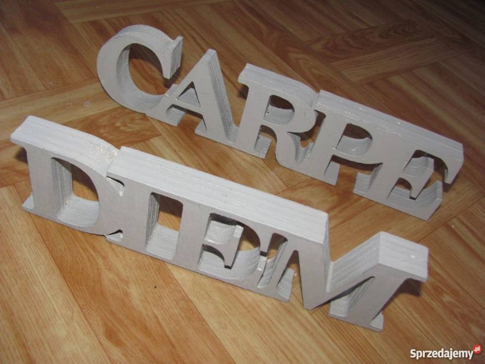 Carpe Diem napis litery 3D solidne 25 grubości Zamość sprzedam