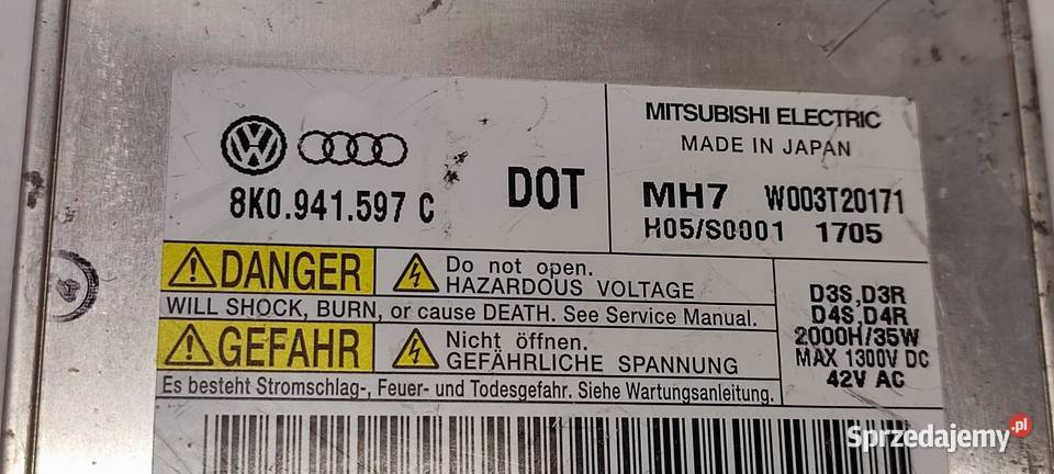 AUDI A4 A5 Q5 PRZETWORNICA XENON 8K0941597C Przetwornice