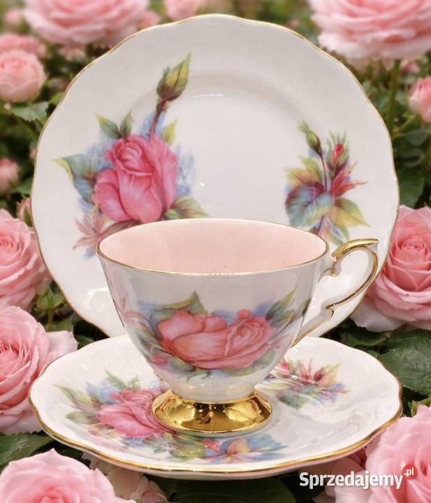 Porcelana zdobiona motywem róż łódzkie