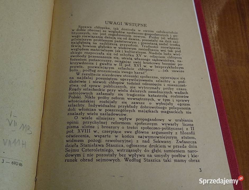 Uniwersały i rozporządzenia w sprawie chłopskiej twarda Gdańsk sprzedam