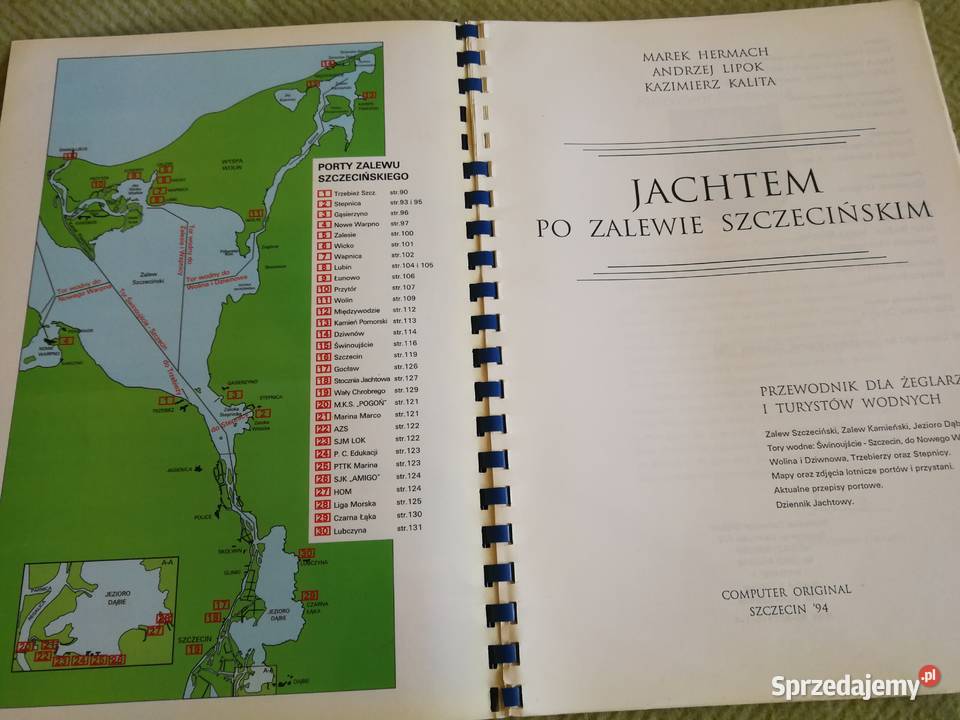 Jachtem Zalewie Szczecińskim 1994 rPrzewodnik zachodniopomorskie Szczecin sprzedam
