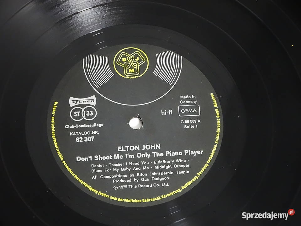 Elton John Dont Shoot Me Im Only The Piano Biłgoraj sprzedam