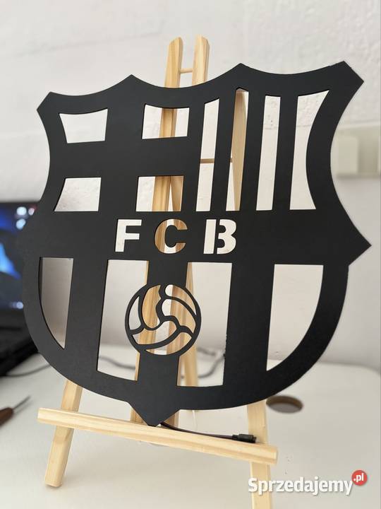 Podświetlane logo FC Barcelona dekoracja ścienna Starogard Gdański