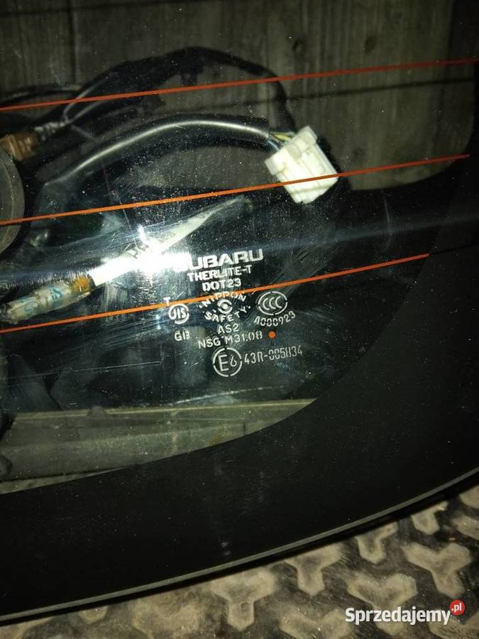 Szyba tylna na klape subaru impreza III GH małopolskie Ptaszkowa