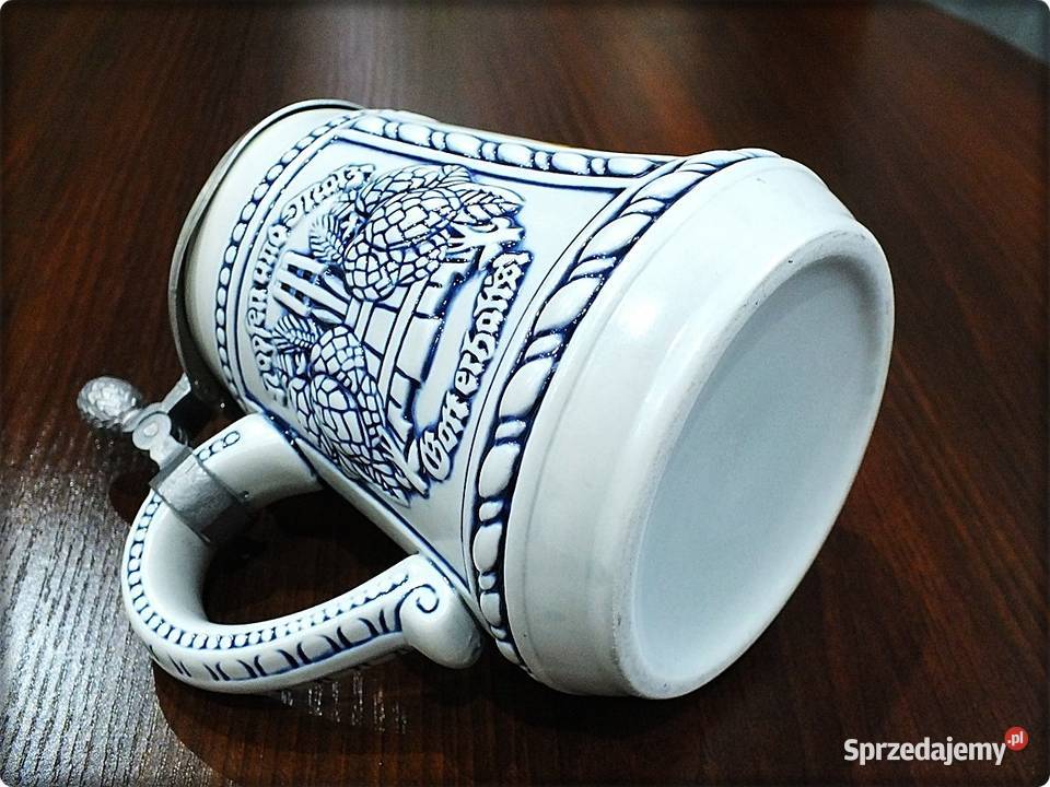 Kufel niemiecki Hopfen und Malz z cynową Żary