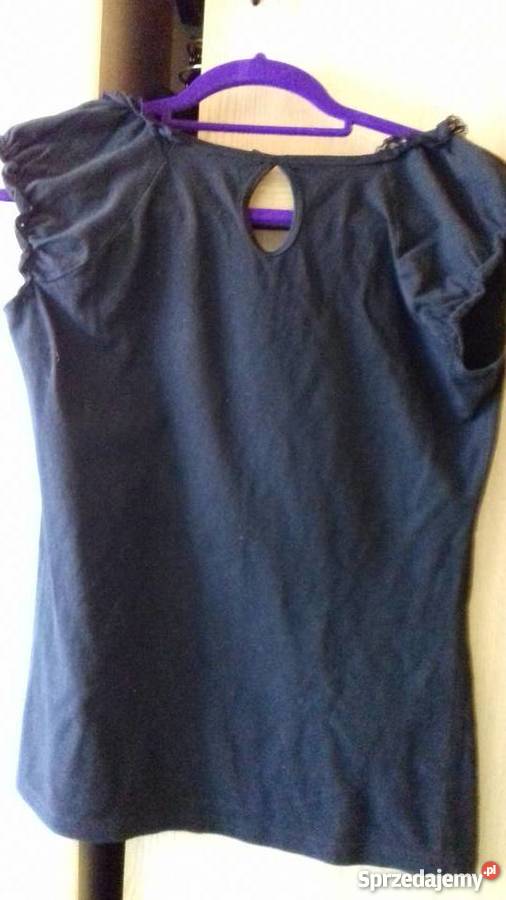 Bluzka czarna z koronką Odzież damska Iława