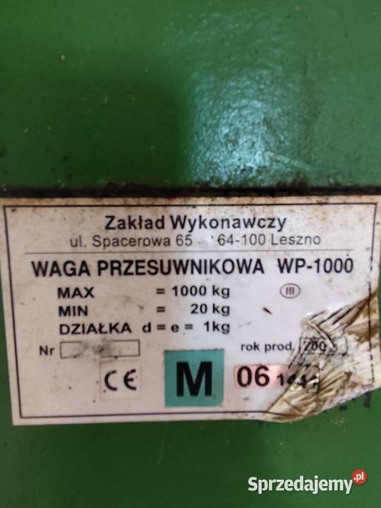 Waga Przesuwnikowa Hodowla bydła podlaskie Suwałki