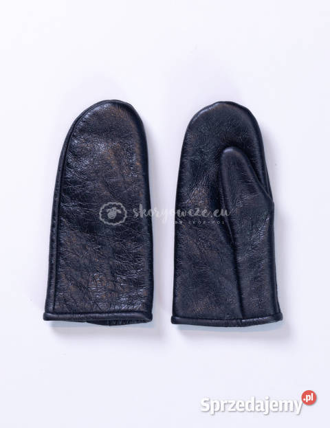 Czarne skórzane rękawiczki jednopalczaste męskie Szaflary sprzedam