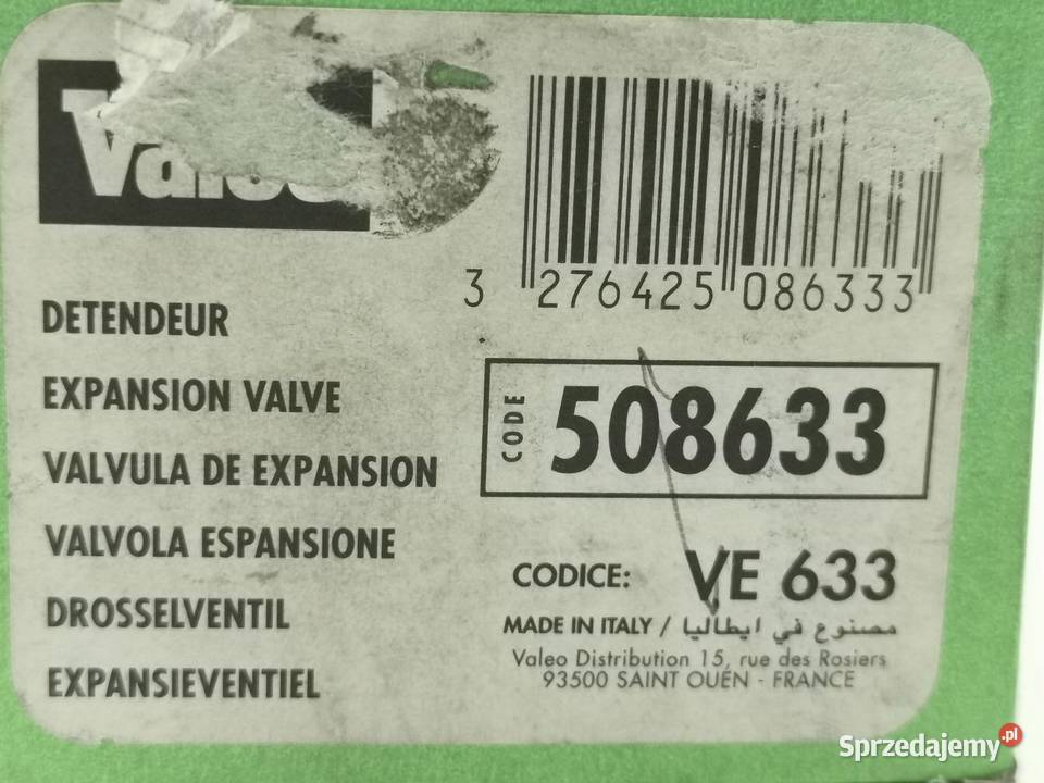 ZAWÓR ROZPRĘŻNY KLIMAYZACJI VALEO ALFA ROMEO 164 osobowe