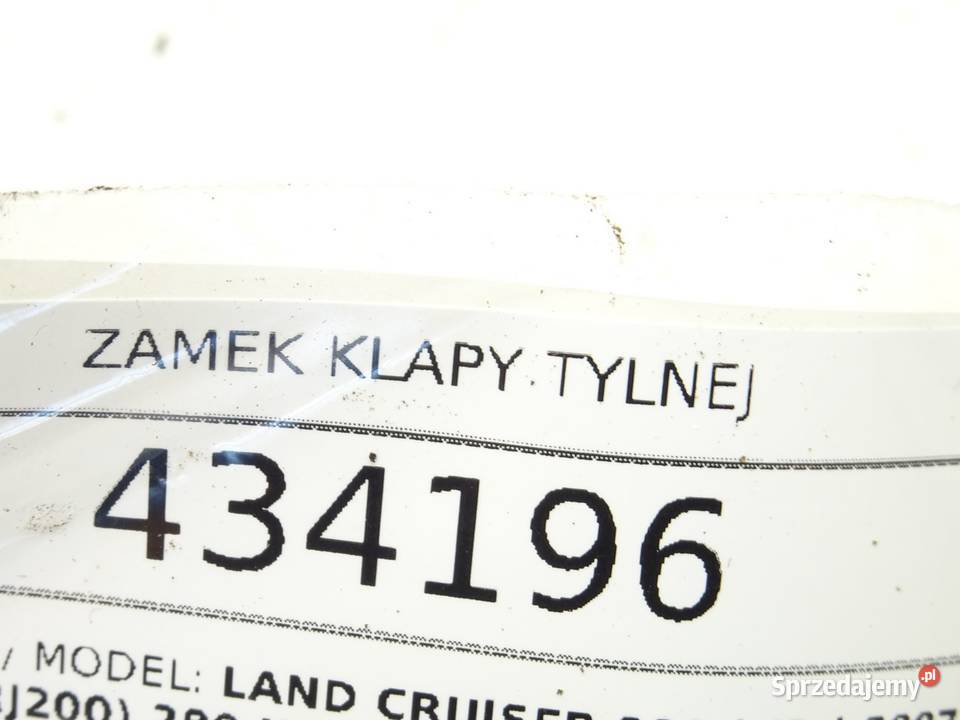 ZAMEK KLAPY TYLNEJ TOYOTA LAND CRUISER J20 Kombi Zamki, wkładki i kluczyki