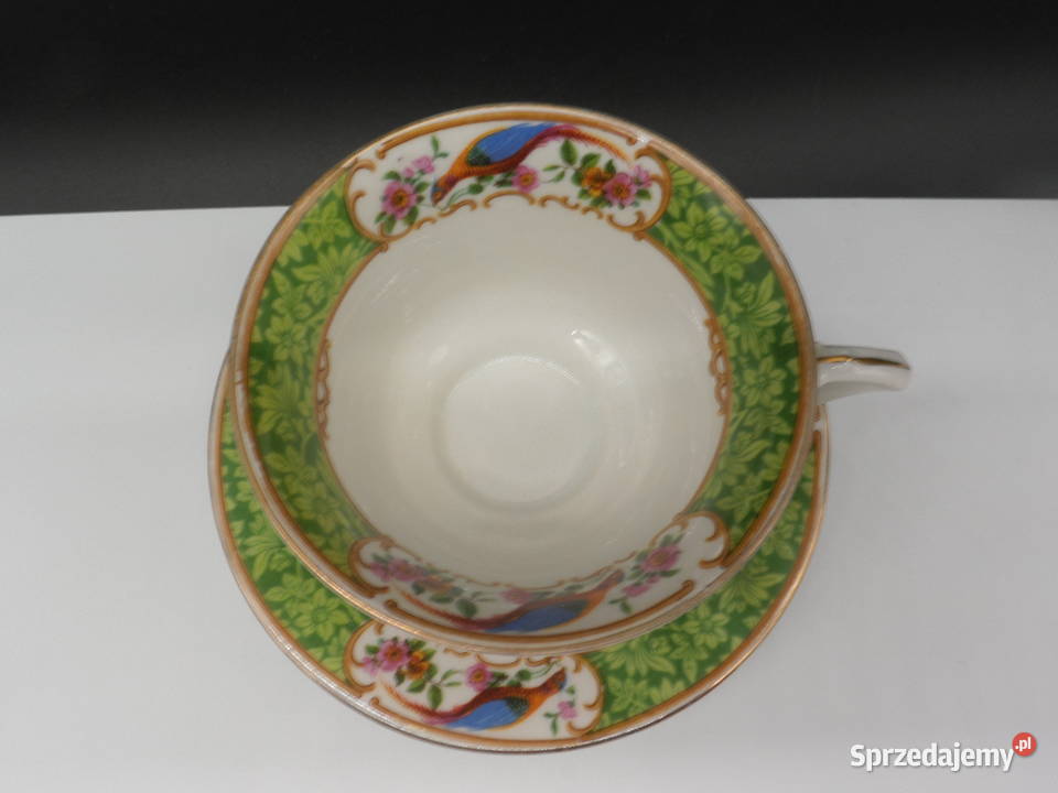 Bayrische Ostmark Filiżanka z motywem bażantów i Porcelana i szkło wielkopolskie Raszków sprzedam