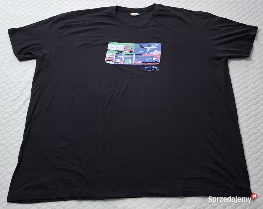 Koszulka krótki rękaw Tshirt czarna Amazon Rozmiar uniwersalny Czeladź