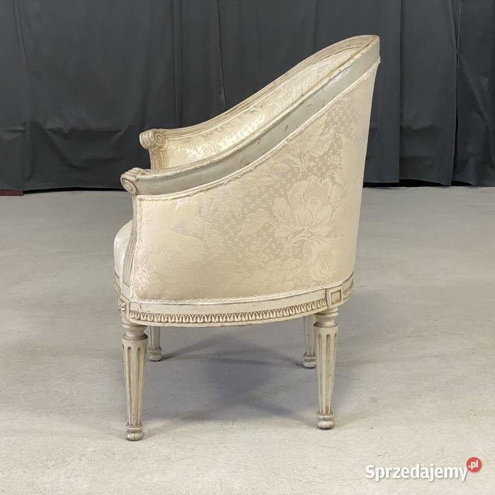 Fotel Ludwik XVI francuski tapicerowany styl Budno