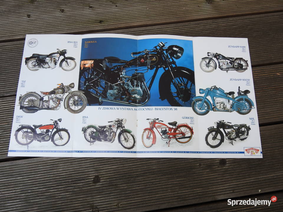 Wystawa Motocykli Białystok 1996 Prospekt Części motocyklowe Warszawa