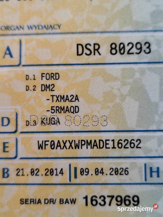 Ford Kuga 4x4 163 Automat Popowo Stare