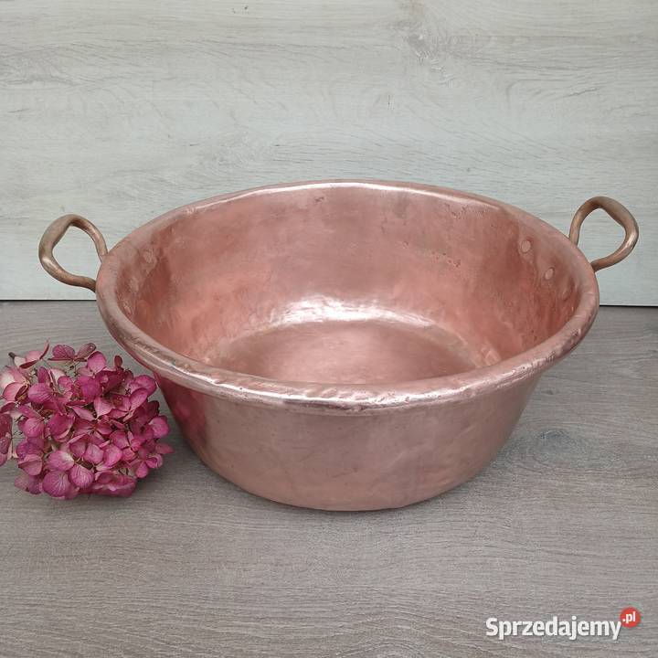 Duża miedziana misa miedziany garnek miedziany