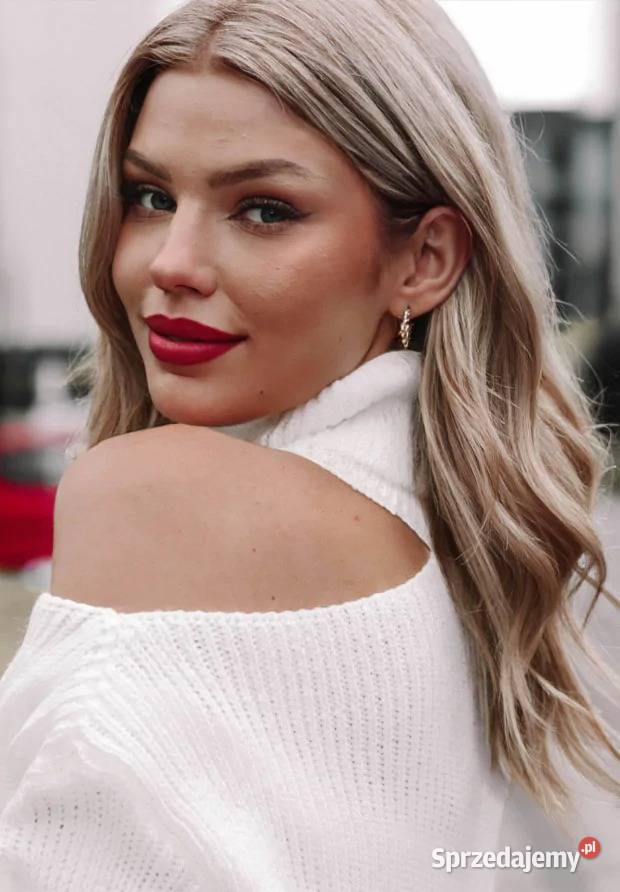 Sweter Golf Z Odkrytym Ramieniem Kelly Ecru Nowy Kawęczyn