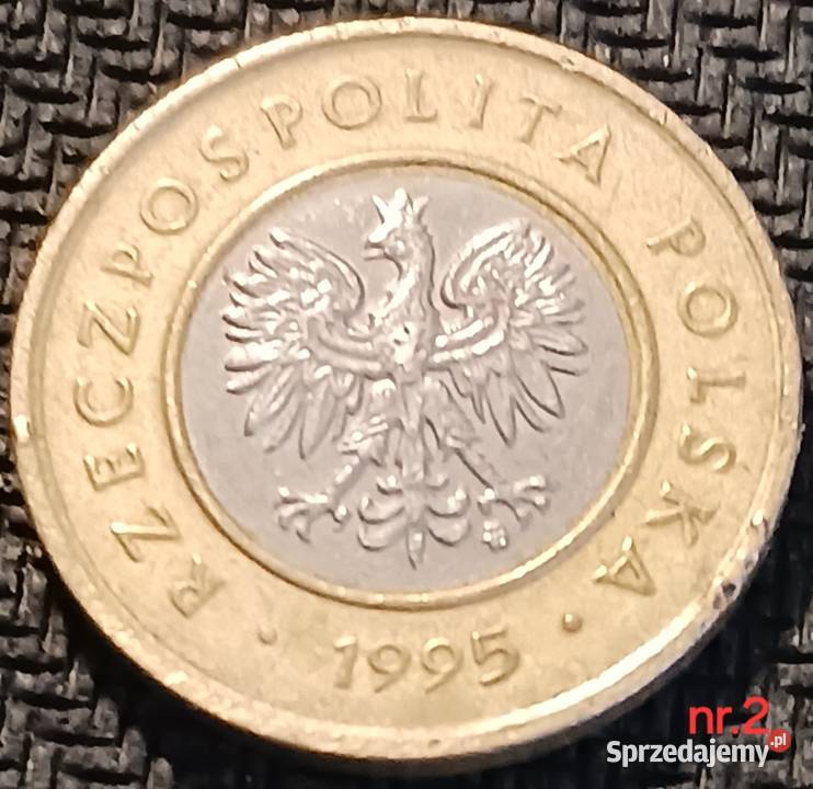 2 złote 1995 r 2 Podwójne obrzeże błąd mennicy Konin