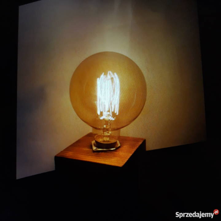 Lampka retro nocna dekoracyjna lampa homemade Oświetlenie śląskie Kamyk