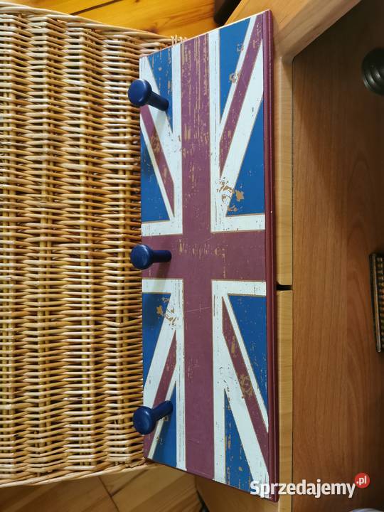 stylowy drewniany wieszak Vintage brytyjska Pozostałe Łódź