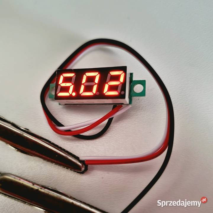 Woltomierz cyfrowy czerwony LED 028 DC 0100V Bydgoszcz