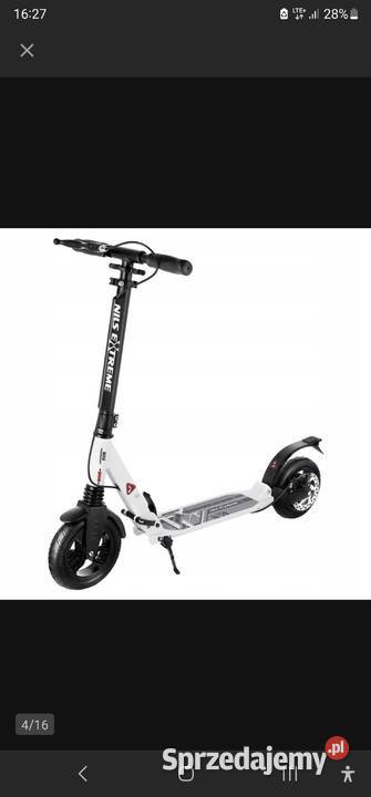 Hulajnoga Miejska Nils Extreme HM208T biała czarny